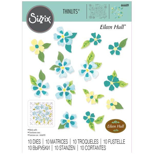 Sizzix painterly blooms & Background, 666689