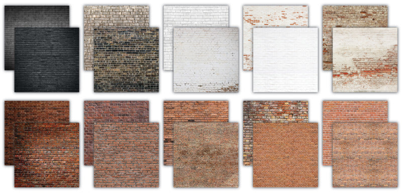 Craft Consortium 12X12 Essential Craft Papers Pad, Brick Textures 2