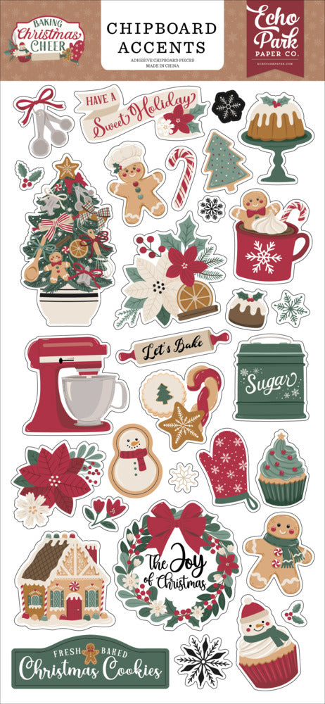 Echo Park Chipboard Accents, Baking Christmas Cheer