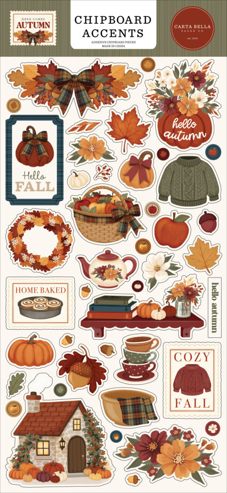 Echo Park Chipboard Accents, Here Comes Autumn