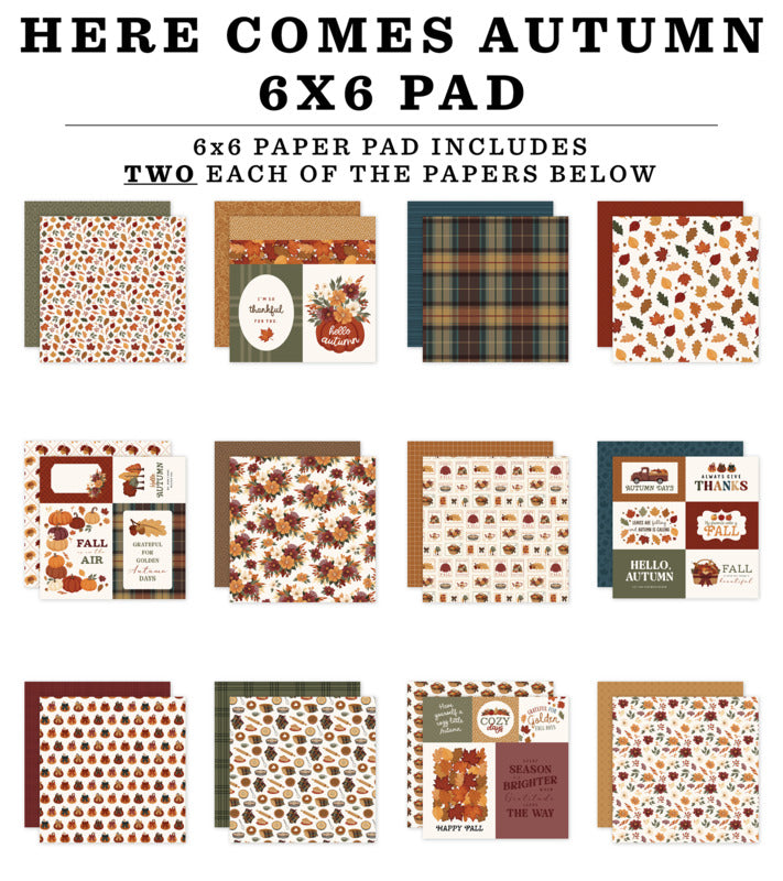 Carta Bella 6x6 Paper Pad, Here Comes Autumn