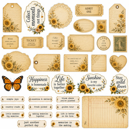Prairie Paper Studio - Sunflower Fields - Ephemera 1