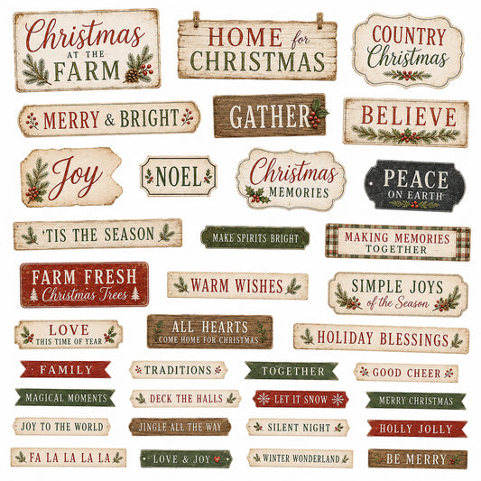 Prairie Paper Studio Farmhouse Christmas - Ephemera 5