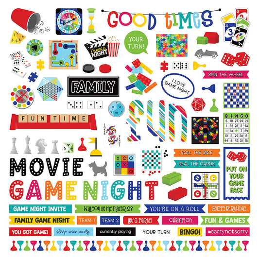 Photoplay Family Fun Night Sticker Sheet