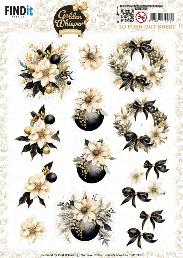 Golden Whisper 3D Push Out Sheet