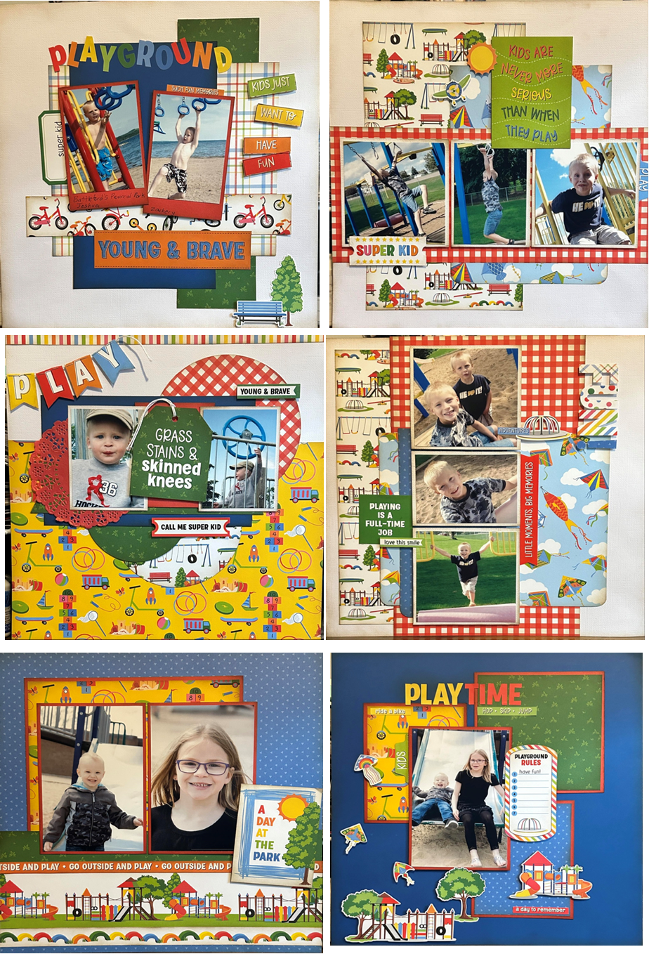 Go Outside and Play Scrapbook Kit - 6 Page Layout
