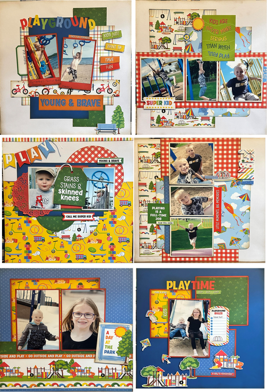 Go Outside and Play Scrapbook Kit - 6 Page Layout