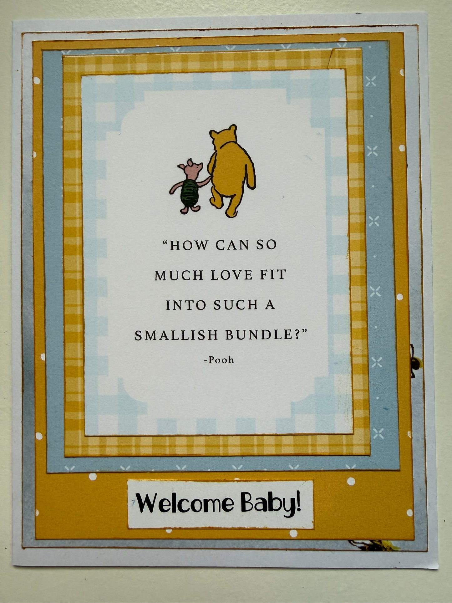Pooh Baby Card Kit