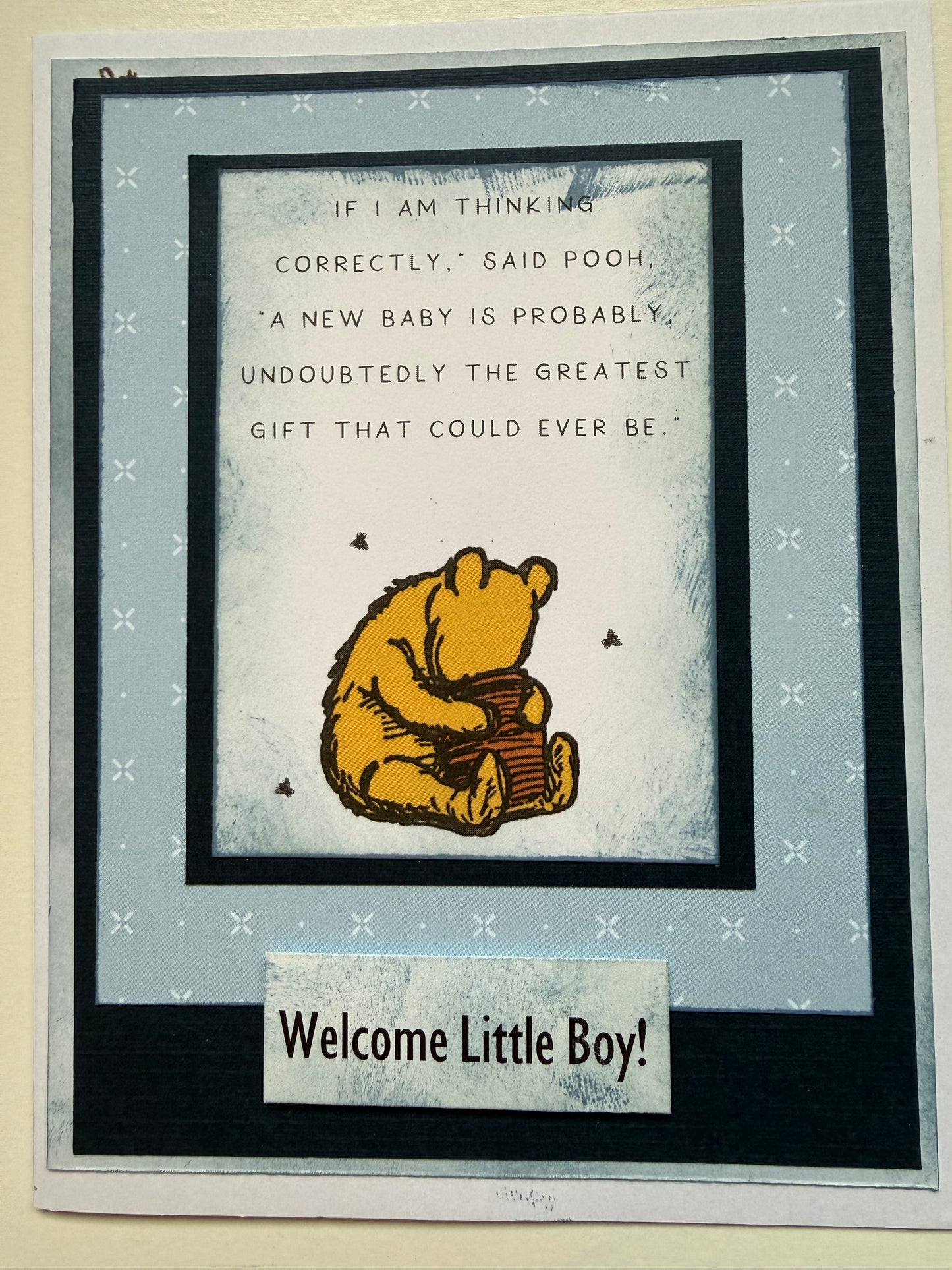 Pooh Baby Card Kit