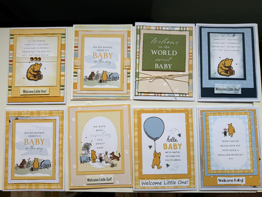 Pooh Baby Card Kit