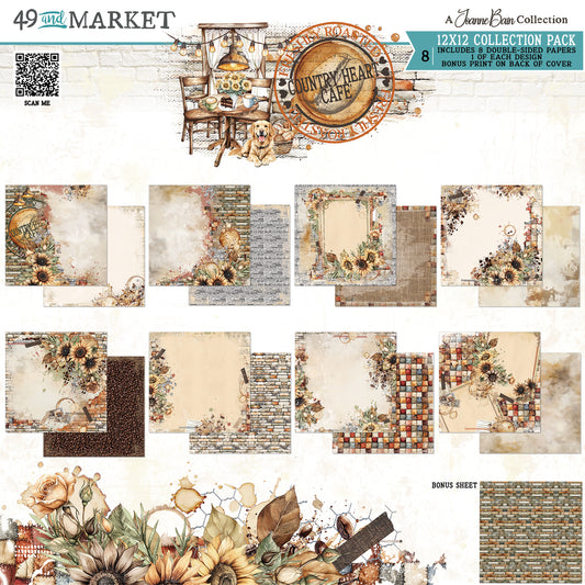49 & Market Joanne Bain 12x12 Country Heart Cafe Collection Pack