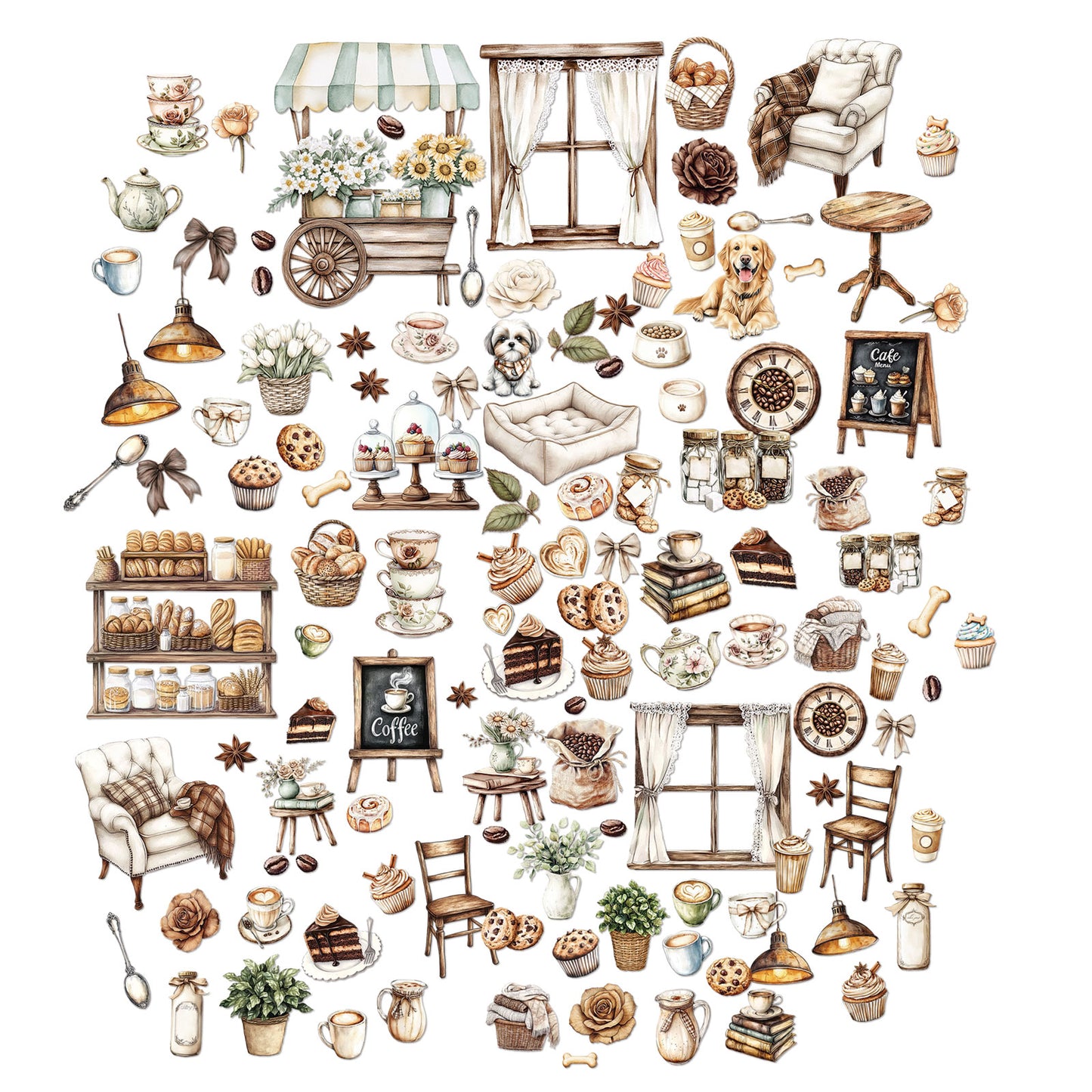 49 & Market Joanne Bain Country Heart Cafe Laser Cut Elements