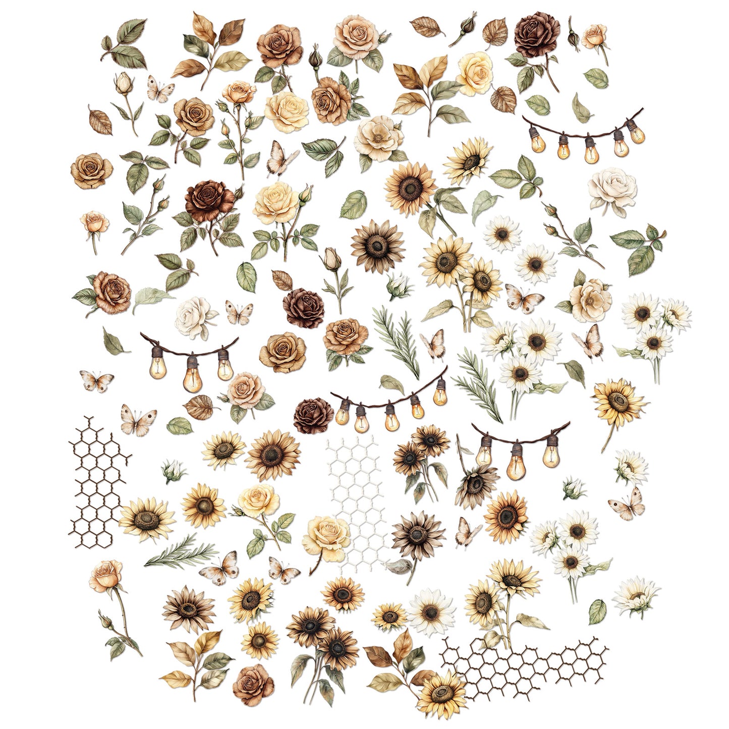 49 & Market Joanne Bain Country Heart Cafe Laser Cut Wildflowers
