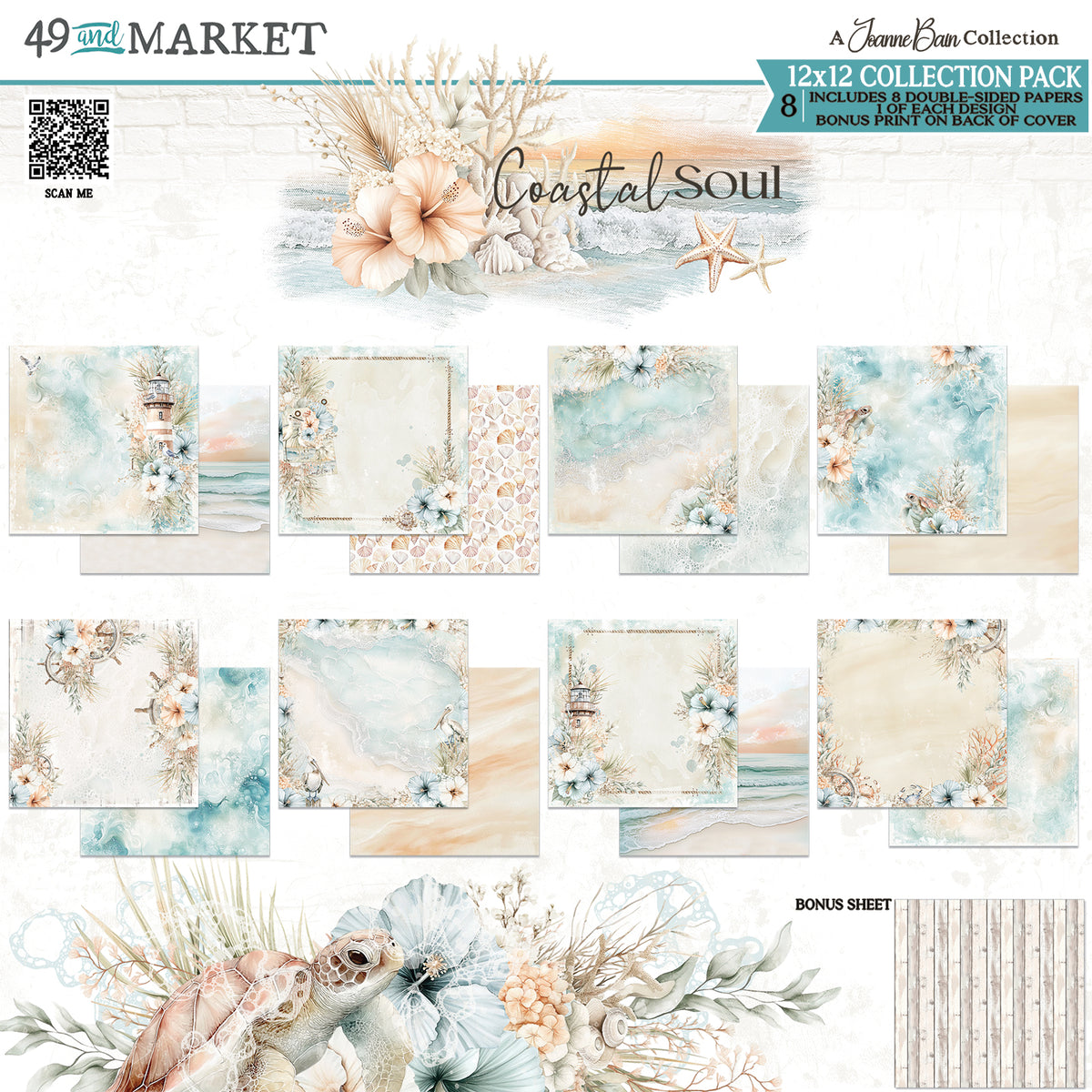 49 & Market Joanne Bain 12x12 Coastal Soul Collection Pack