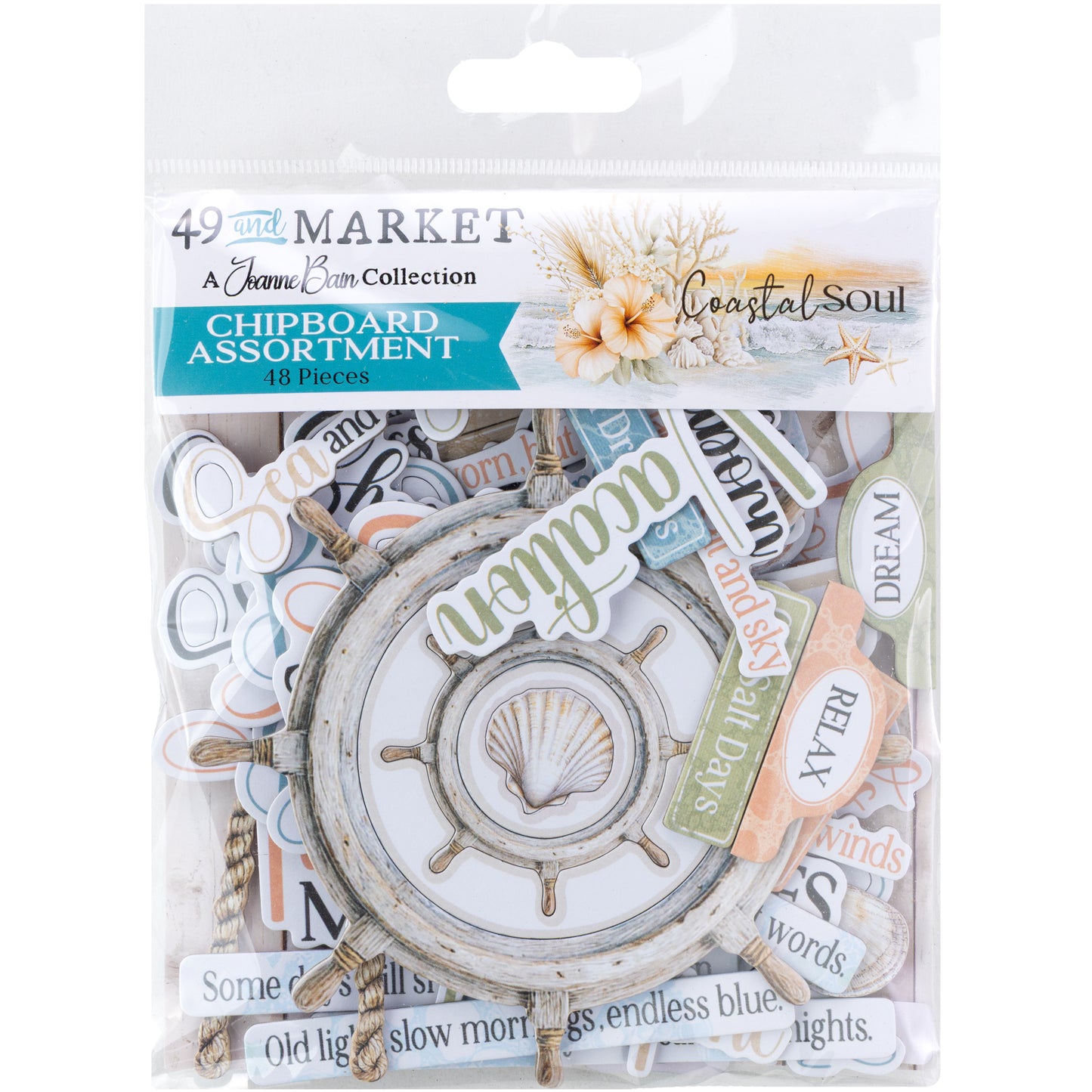 49 & Market Joanne Bain Coastal Soul Chipboard Assortment