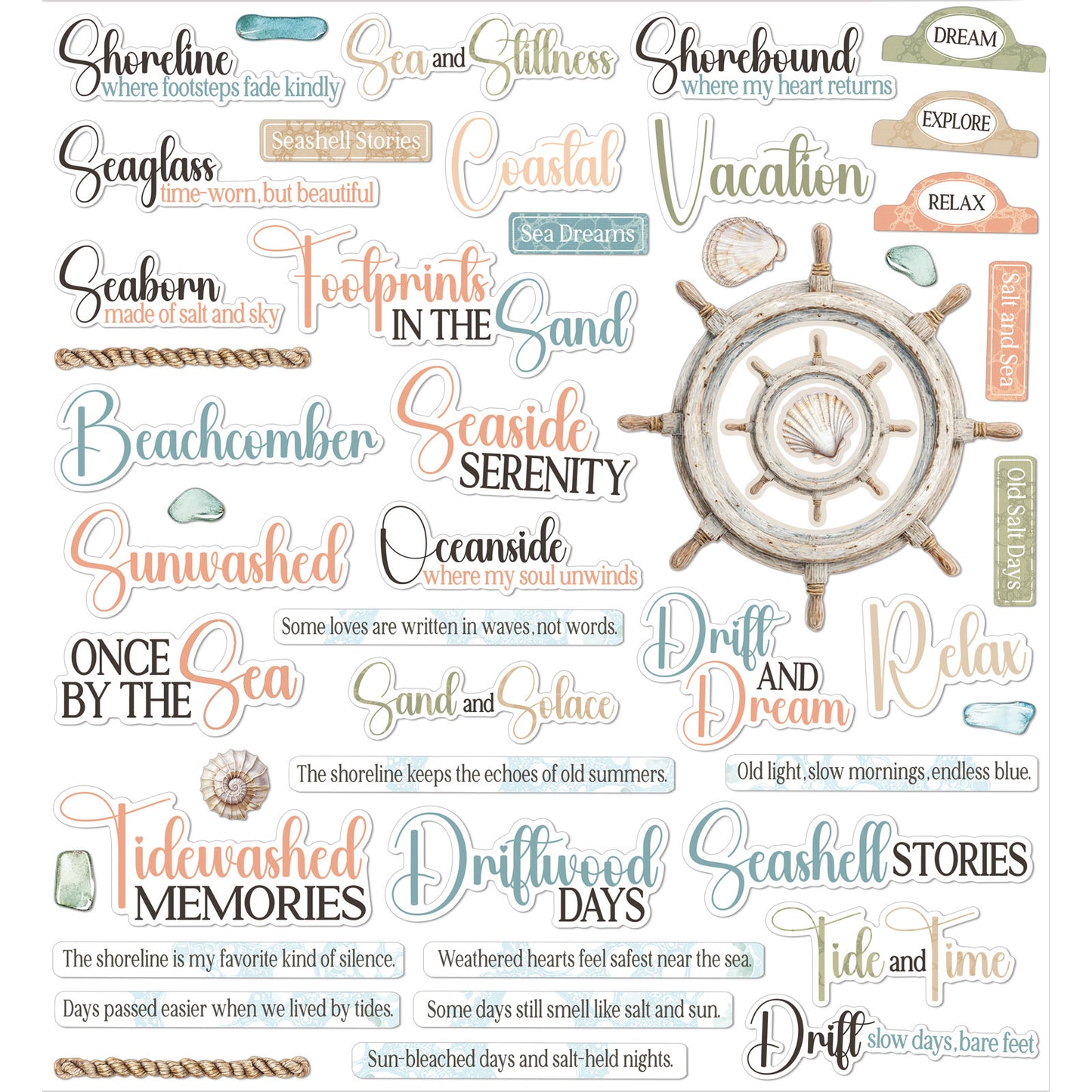 49 & Market Joanne Bain Coastal Soul Chipboard Assortment