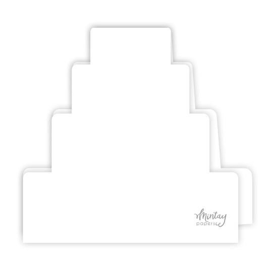 Mintay Papers - Mintay Basic - Birthday Cake Card Base - White