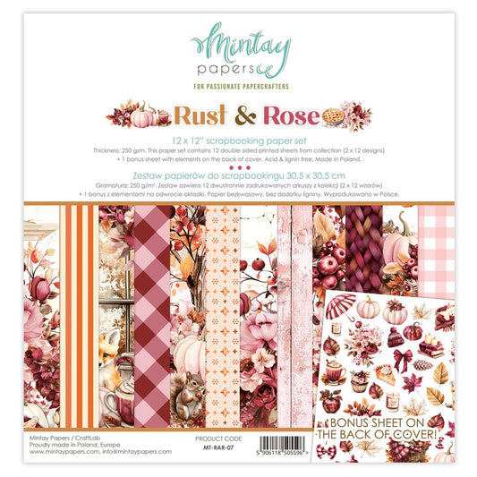 Rust & Rose 12x12 Paper Set