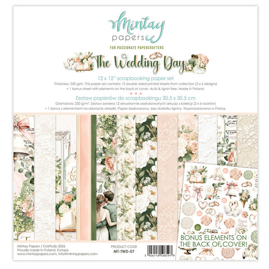 Mintay 12X12 Paper Set, The Wedding Day