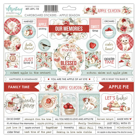 Mintay Apple Season Cardboard Stickers 12x12