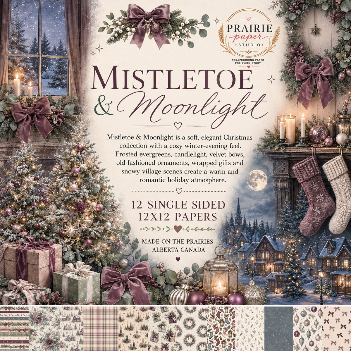 Prairie Paper Studio 12x12 Collection - Mistletoe & Moonlight
