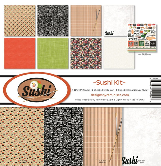 Reminisce 12X12 Collection Kit, Sushi