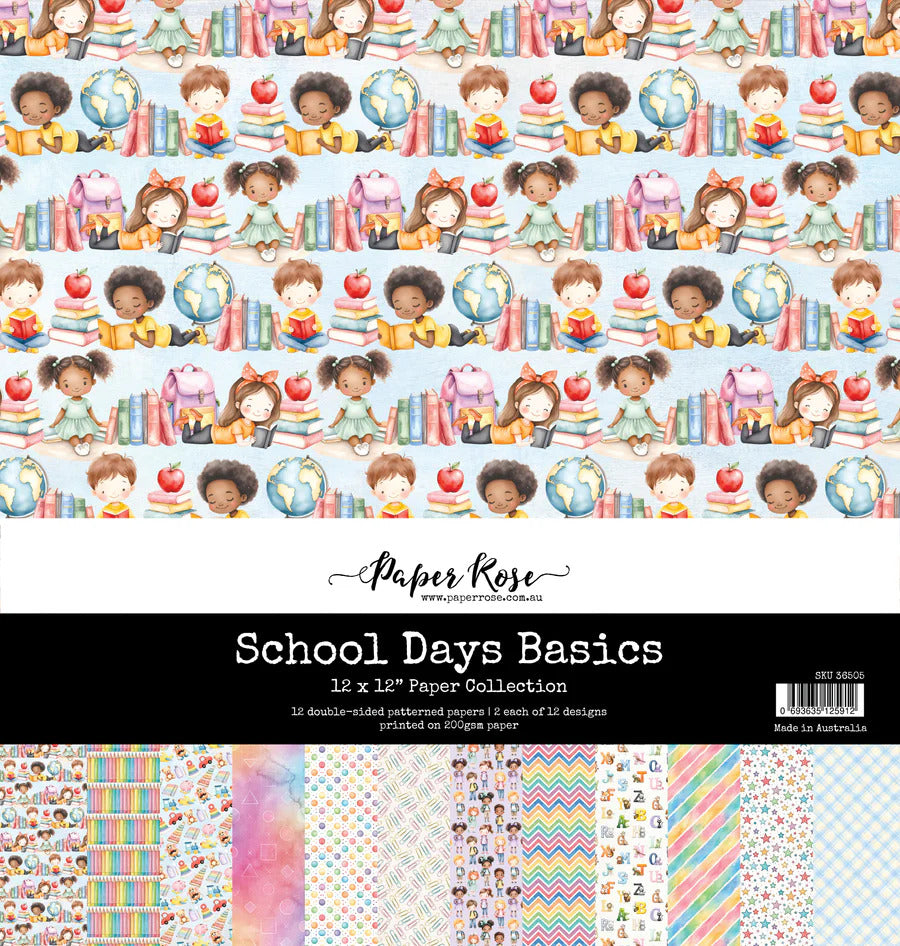 Paper Rose - 12X12 Paper Collection, School Days Basics
