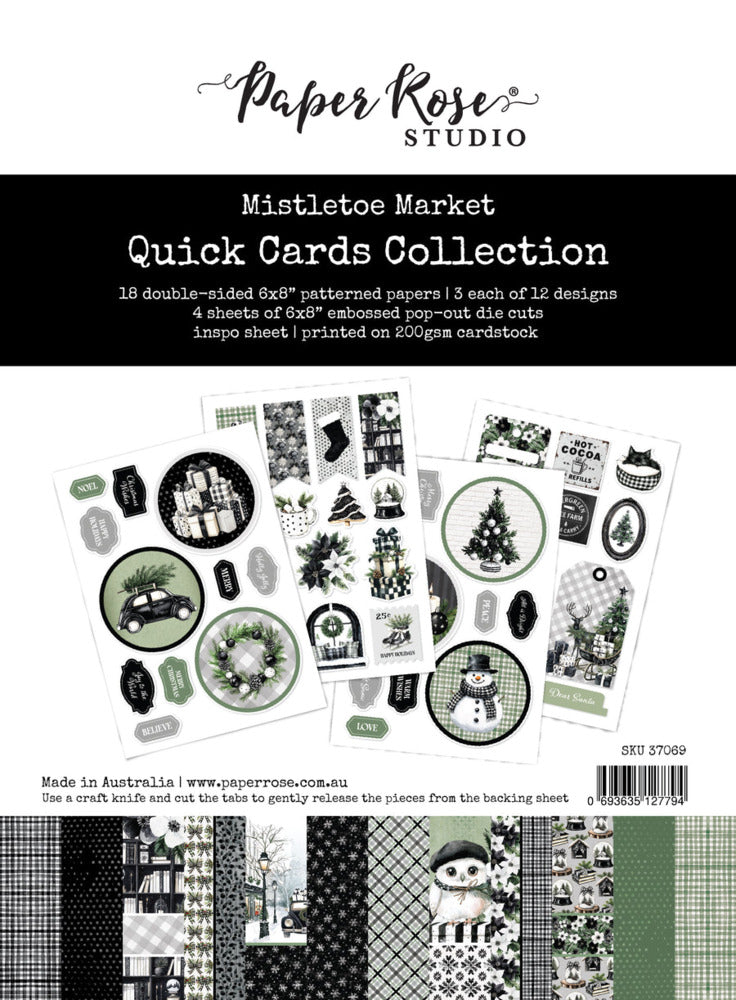Paper Rose Mistletoe Market Quick Cards Collection