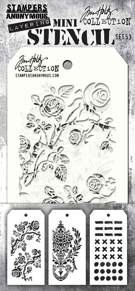 Tim Holtz Stampers Anonymous Mini Layering Stencil Set, #53