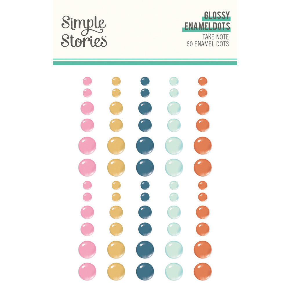 Simple Stories Glossy Enamel Dots - Take Note