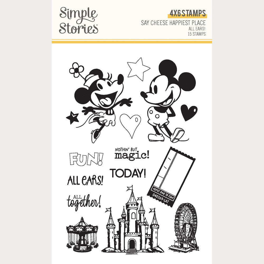 Simple Stories Clear Stamp, Say Cheese Happiest Place - All Ears!