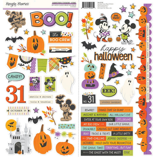 Simple Stories Cardstock Sticker - Icons, Say Cheese Classic Mouse Halloween