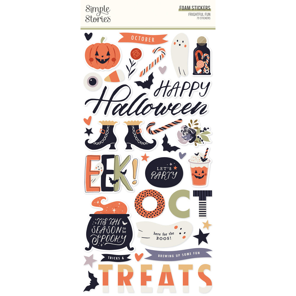 Simple Stories Foam Stickers, Frightful Fun
