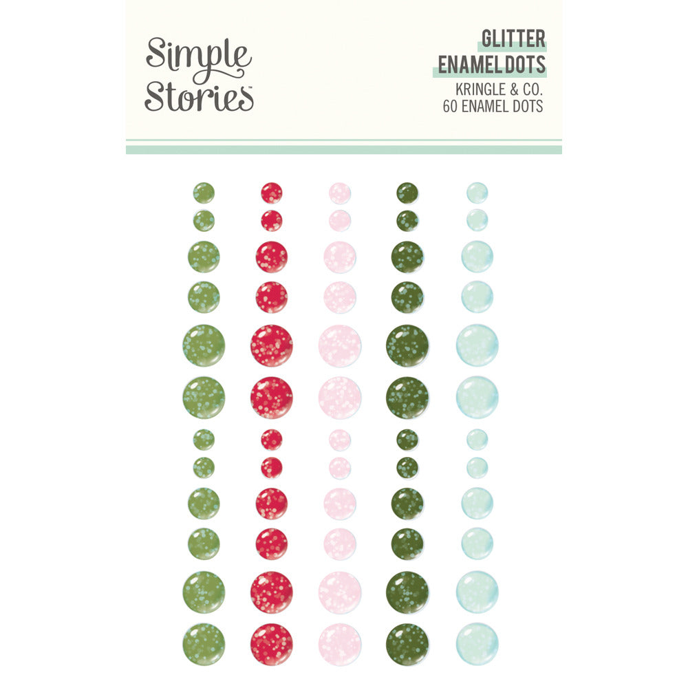 Simple Stories Glitter Enamel Dots, Kringle & Co.