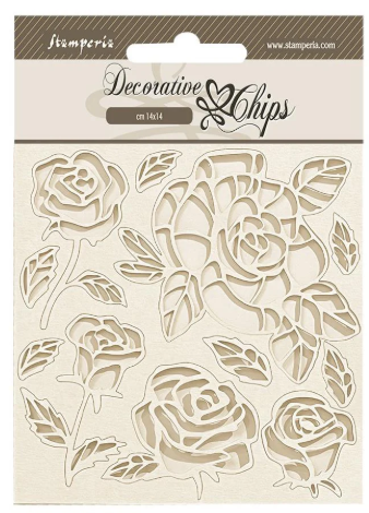 Shabby Rose Roses Decorative Chips