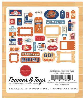 Carta Bella Frames & Tags - Slam Dunk