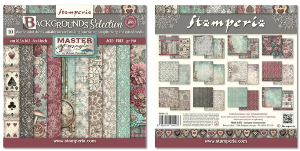 Stamperia Master of Magic Backgrounds Selection 8x8