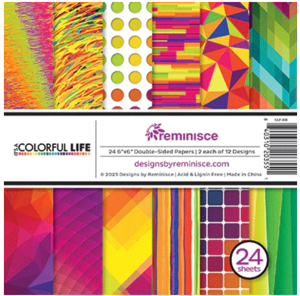 Reminisce It's a Colorful Life 6x6 Paper Pack