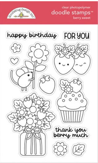 Doodlebug Design - Doodle Stamps - Berry Sweet