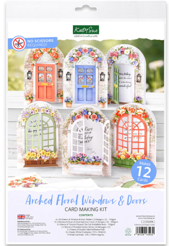 Katy Sue Arched Floral Windows & Doors, Card Making Kit