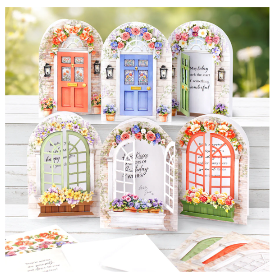 Katy Sue Arched Floral Windows & Doors, Card Making Kit