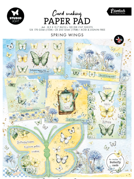 Studio Light Card Making Pad Butterflies Essentials