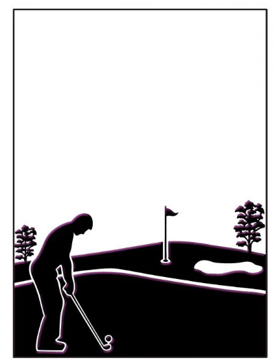 Embossing Folder - Golfing Day Size 5 x 7
