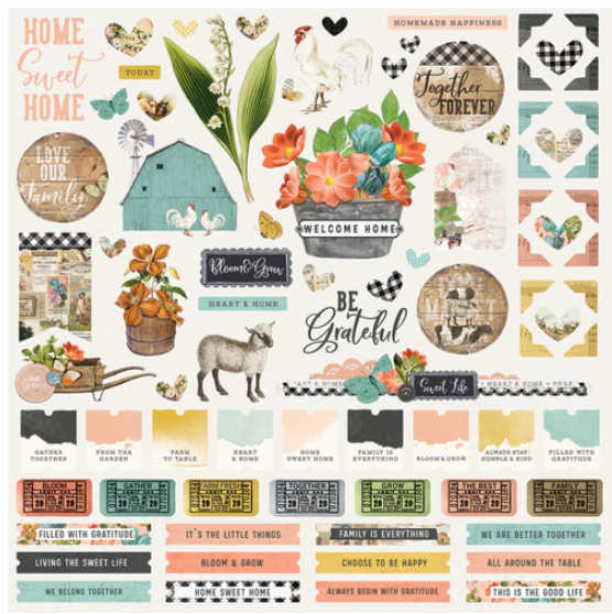 Simple Stories Simple Vintage Farmhouse Garden 12x12 Cardstock Stickers