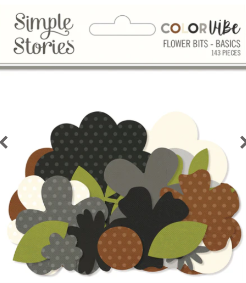 Simple Stories Color Vibe Flower Bits - Basics