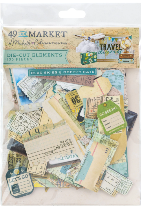 49 & Market Travel Diaries Die Cut Elements