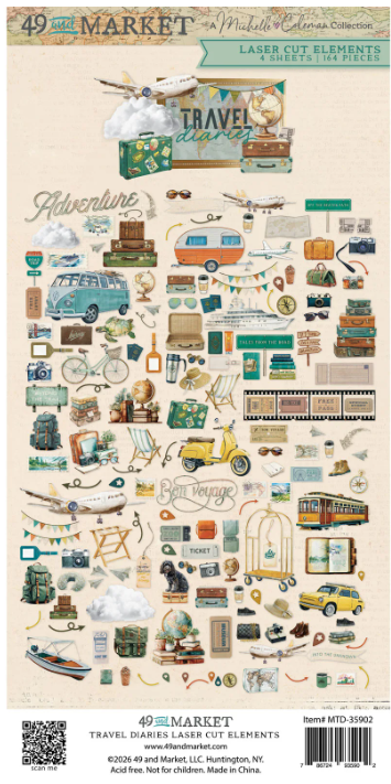 49 & Market Travel Diaries Laser Cut Element Set