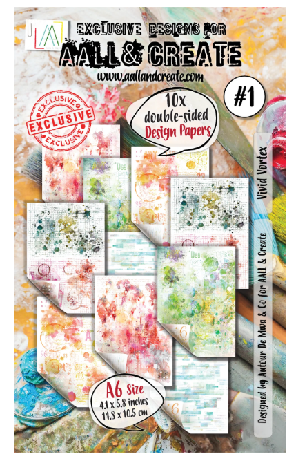 AALL and Create - A6 Design Paper - Vivid Vortex