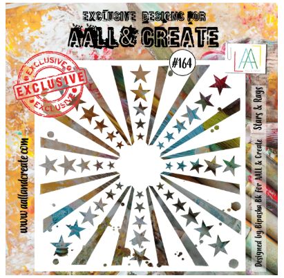 AALL and Create Stencil - 164 - Stars & Rays