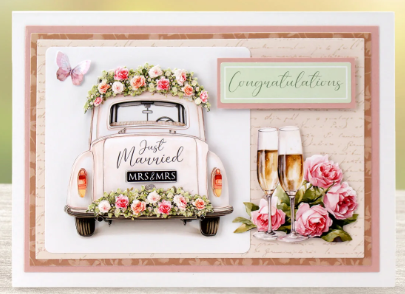 Die Cut Decoupage – Just Married (pack of 3)